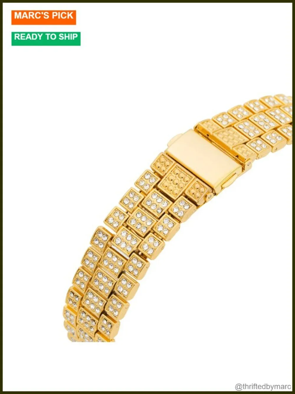 Iced-Out Bling Diamond Luxury Quartz Watch with Date